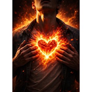 Amor Risca Coração Pega Fogo