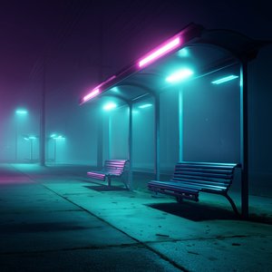 Neon Bus Stop