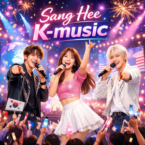 눈 위에 네온빛