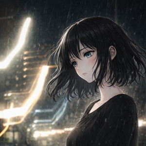 雨の音が街の輪郭を消し去っても