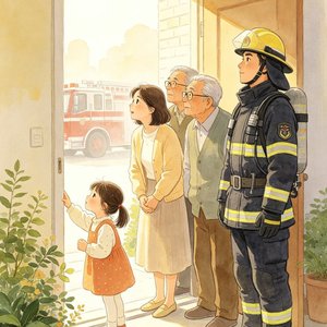 爸爸平安回家啦.
