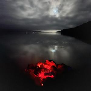 stones glowing in the darkness