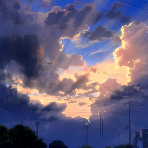 日落暮色里的相拥