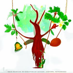 荡榕树的大秋千