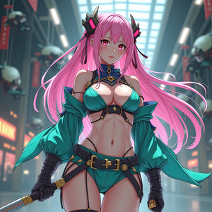 Crimson Gaze in Warehouse