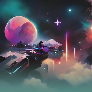 月明かりの下で