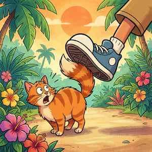 猫のシッポふんじゃった/脱力/レゲエ/ネコ/ゆるキャラ/BGM