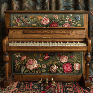 Armonía Del Piano De Tejido Artístico