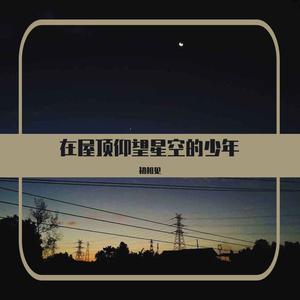 在屋顶仰望星空的少年