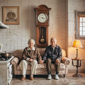 墙上的老座钟_搞火锅的老邓