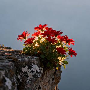 悬崖上的花