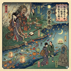 梅田露お千世二つ腹帯之青物変三瀬川