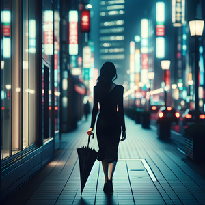 Sidewalk After Midnight