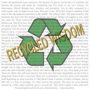 Recycled Wisdom
