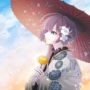 水色とオレンジ