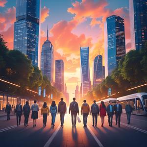 리드미컬한 기타, 꾸준한 드럼, 눈길을 끄는 멜로디가 어우러진 밝고 고양된 악기 팝 - 에너지 넘치는 기업 프로모션 비디오에 적합