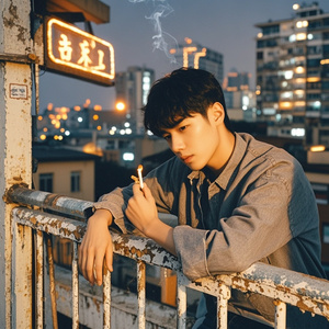 阳台晚风
