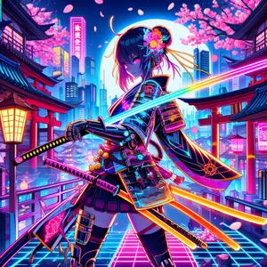 Neon Blossom Samurai
