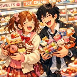 しんやコンビニデザートたべき、かわいい