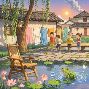 池塘边的夏天-何紫涵爸爸