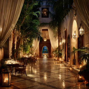 Ivory Waves Beneath the Marrakech Moon