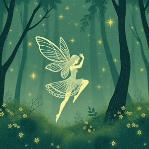 朝露の光の妖精の踊り