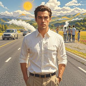 阳光下的男人