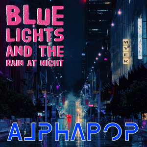 Blue Lights And The Rain At Night