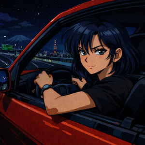 真夜中ドライブガール