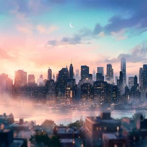 City Lights at Dawn