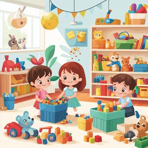 장난감 정리해요