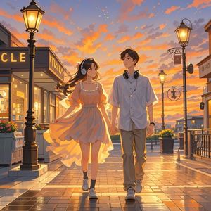 橘色晚风遇见我