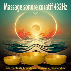 432Hz Massage Sonore Pour la Régénération Avec Bols Chantants, Bruit de Mer