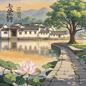 莲花湖中央的家