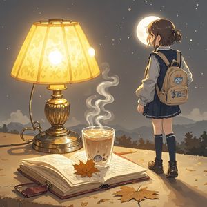 灯下奶茶与旧时光-目木鱼