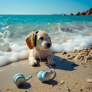 Dogs Peaceful Ocean Chime