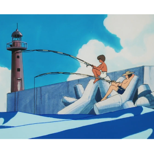 夏日海边垂钓