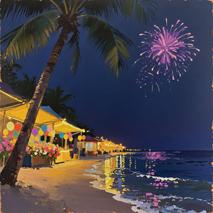 夏夜.海边.你