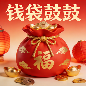 钱袋鼓鼓