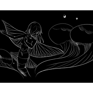 トビウオが水面から飛び出した