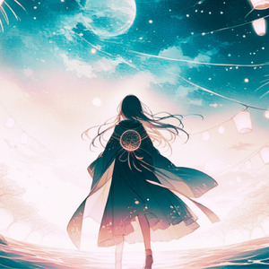 銀色の月が見つめる