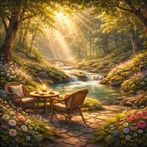 静かな森の午後