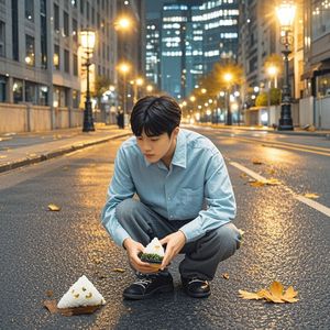 路灯下的饭团