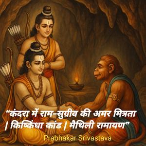 “कंदरा में राम–सुग्रीव की अमर मित्रता | किष्किंधा कांड | मैथिली रामायण”