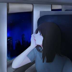 夏果に向かう終電車