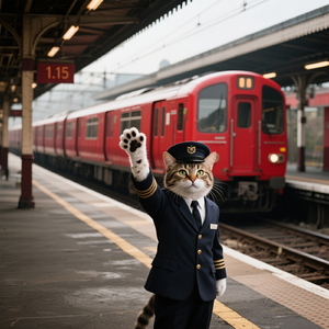 三毛猫の駅で待ってる