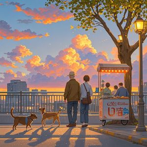 夏夜京城遇晚霞