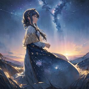 夜明けを告げるオレンジの灯り