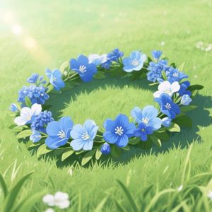 蓝色花圈
