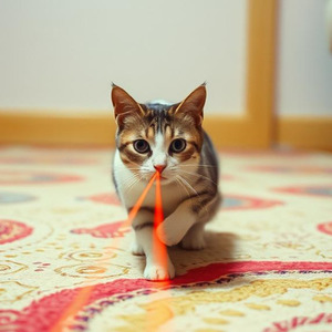 獲物を狙う猫たち